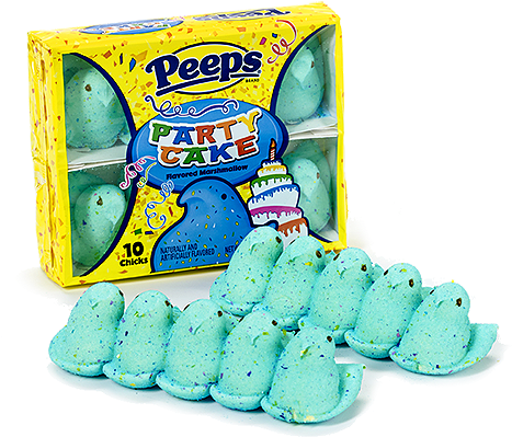Peeps Party Cake Marshmallow Chicks 10 Pack For Fresh - Marshmallow Peeps Party Cake Chicks 10ct (500x500), Png Download