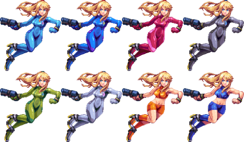 Pixelart Smash Bros Zero Suit Samus - Super Smash Bros. (500x291), Png Download