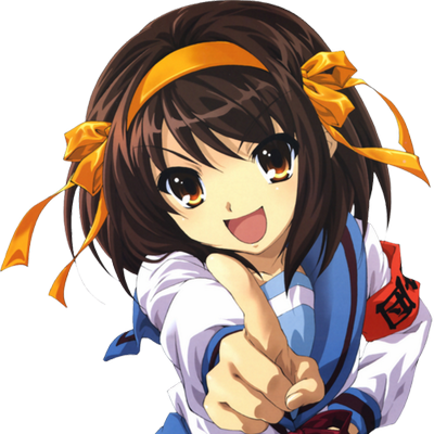 Haruhi Suzumiya - Wonder What's For Dinner (400x400), Png Download
