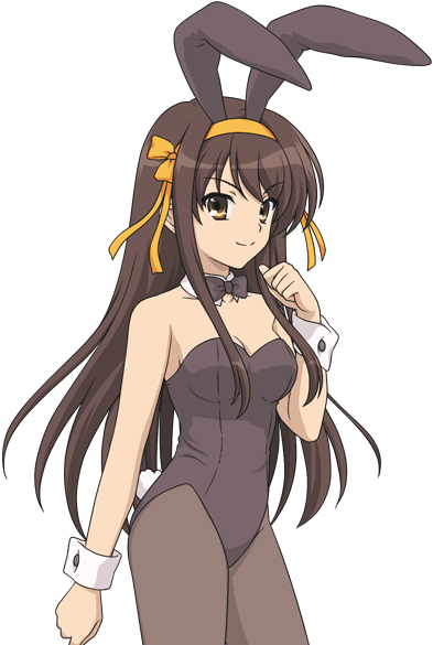 Del "aburrimiento De Haruhi Suzumiya" Y Otras Escenas - Haruhi Suzumiya Conejita (393x585), Png Download