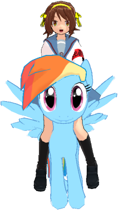 Elmarcosluckydel96, Crossover, Humans Riding Ponies, - Cartoon (940x440), Png Download