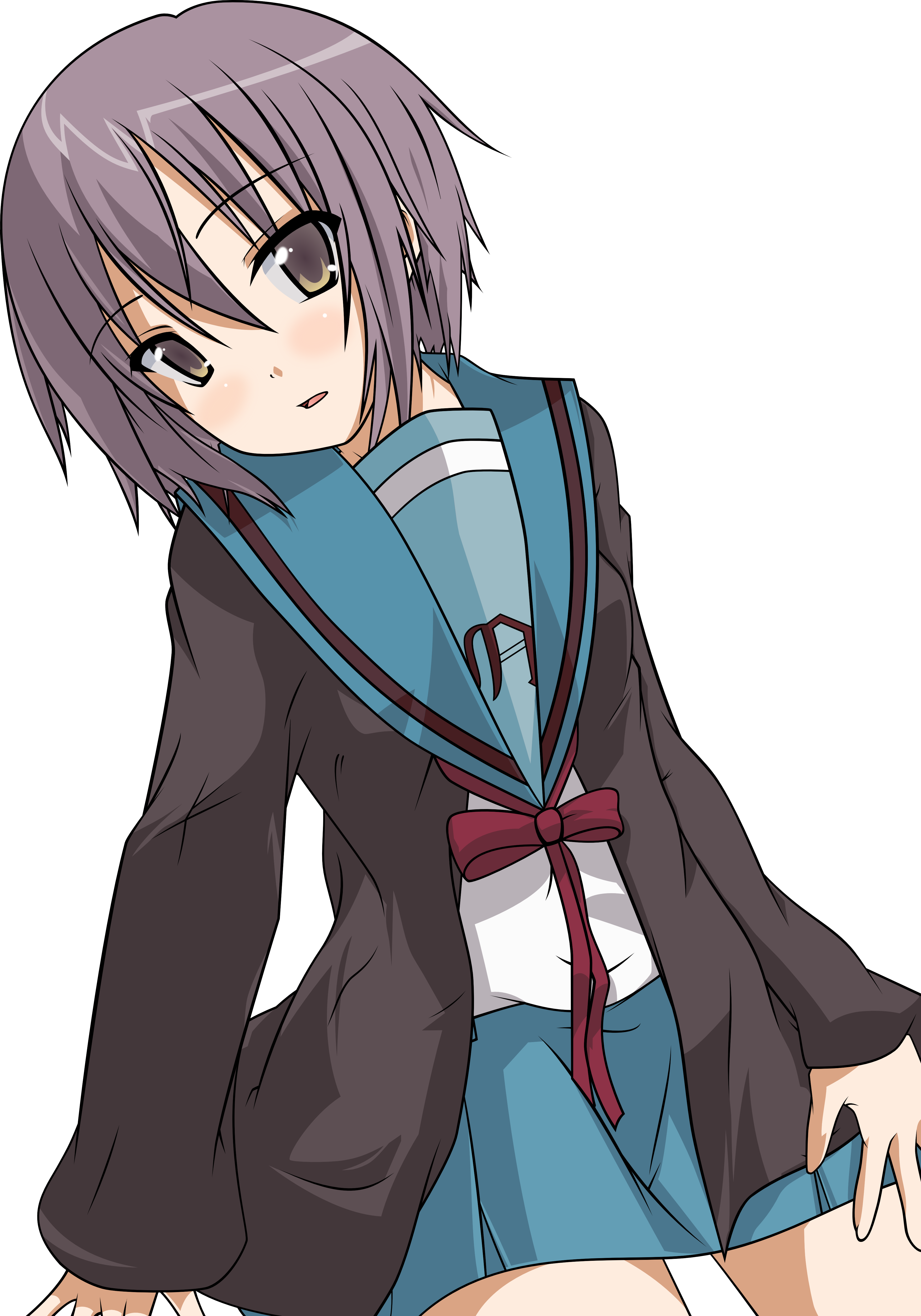 Download Resized To 22 Of Original Purple Short Haired Anime
