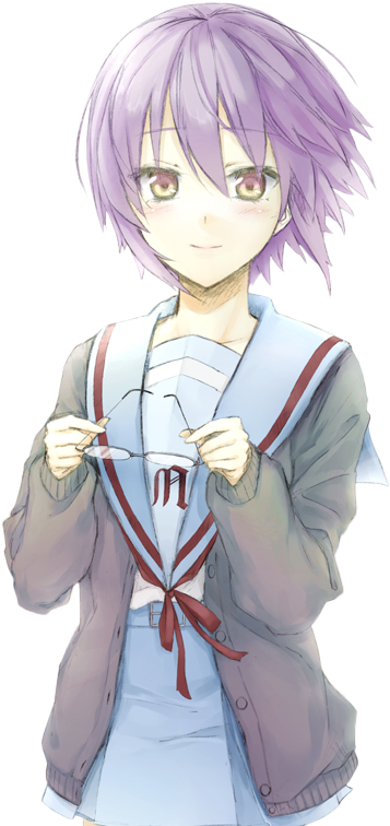 The Disappearance Of Haruhi Suzumiya, The Movie - Yuki Nagato (559x800), Png Download