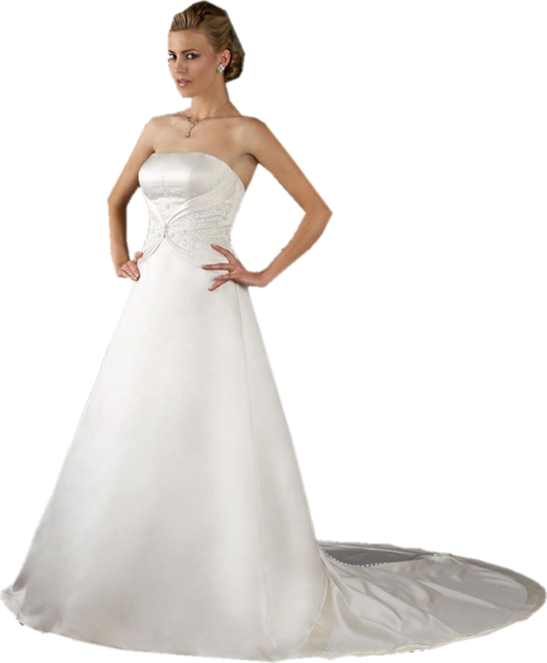 Femme Robe Mariage Png (600x727), Png Download