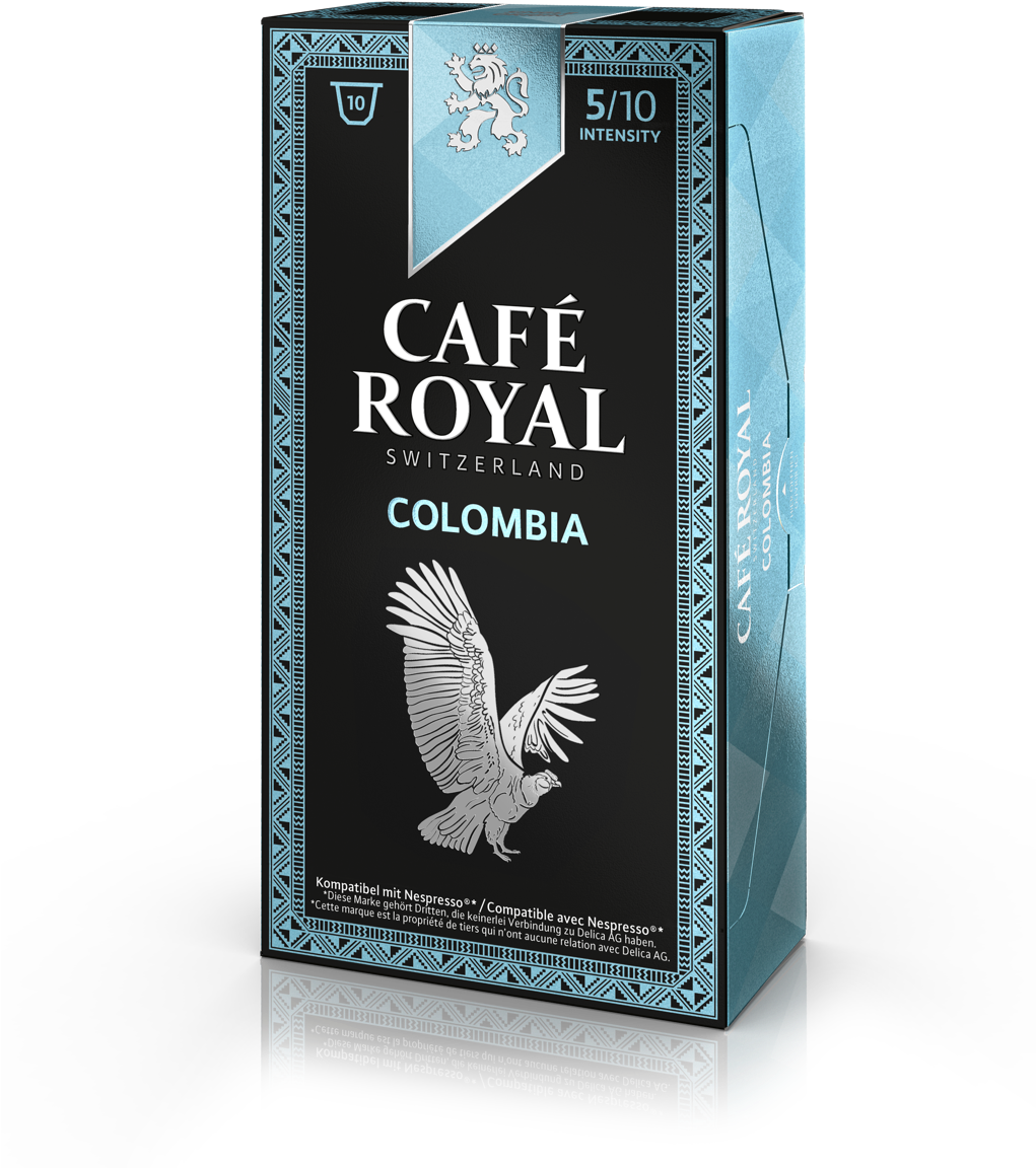 Colombia Single Origin Coffee Capsules - Café Royal (1020x1300), Png Download