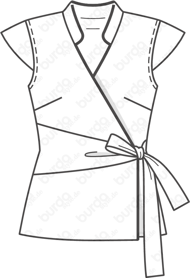 Png Stock Robe Drawing Hoodie - Wickelbluse Schnittmuster (1170x1470), Png Download