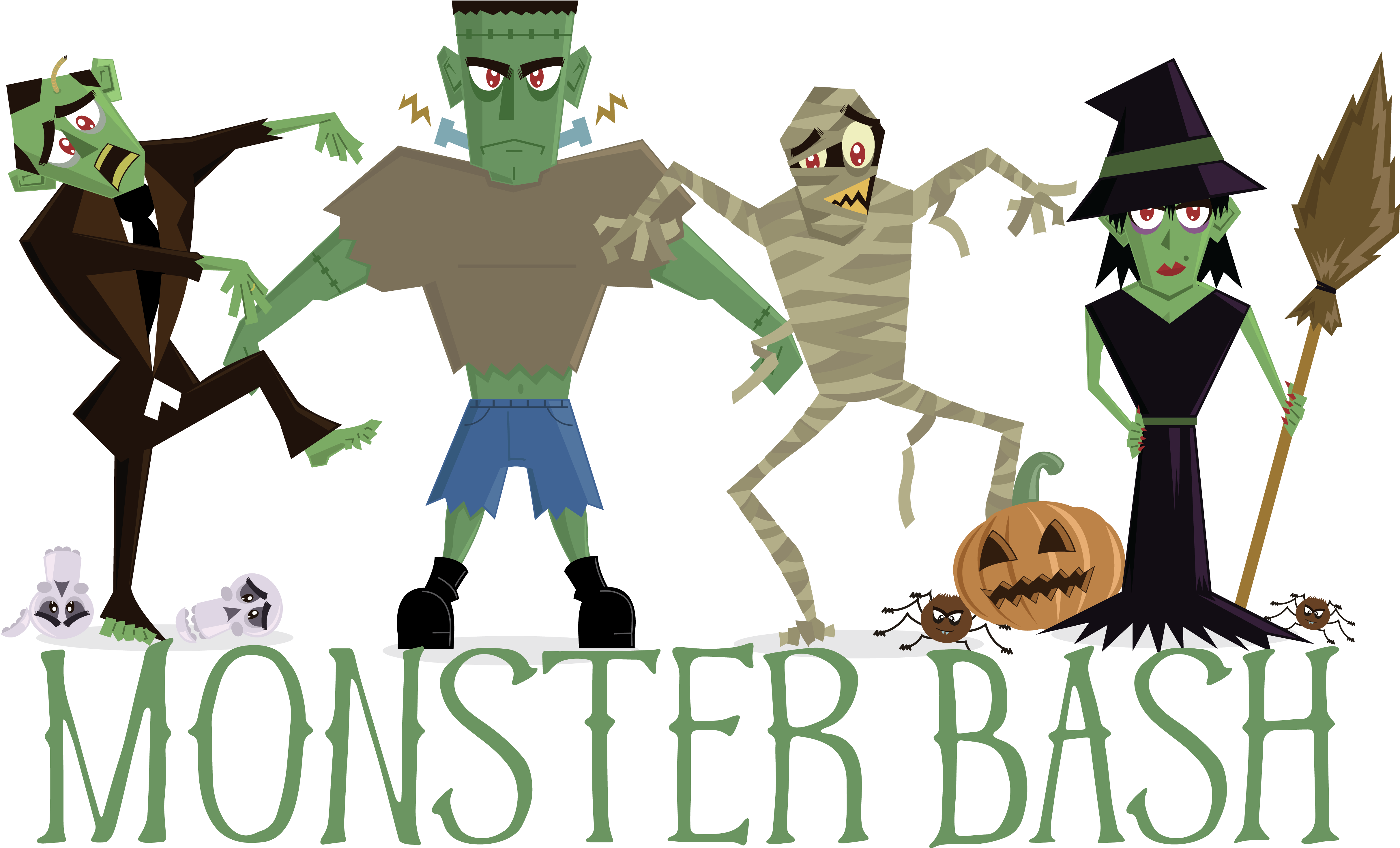 Monster Bash Canceled - Monster Bash Clipart (4851x3055), Png Download