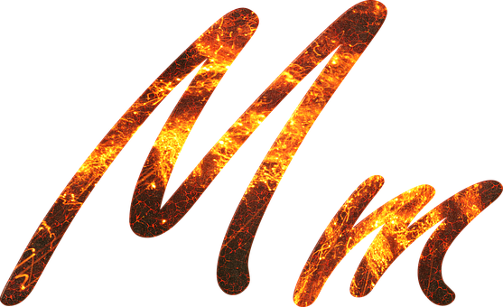 Letter, M, Fire, Embers, Lava, Font - M De Fogo Png (557x340), Png Download