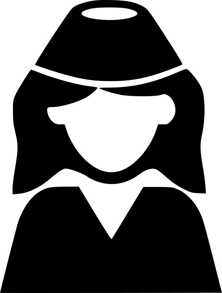 Air Hostess - - Flight Attendant (744x980), Png Download