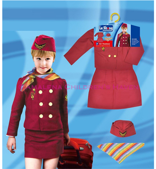 Air Hostess - Stewardess Costume Kids (600x600), Png Download