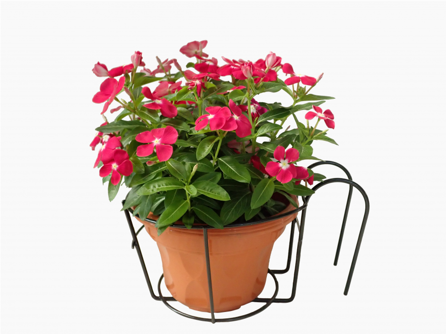 Hanging Flower Pot Holder Round - Flowerpot (910x1155), Png Download