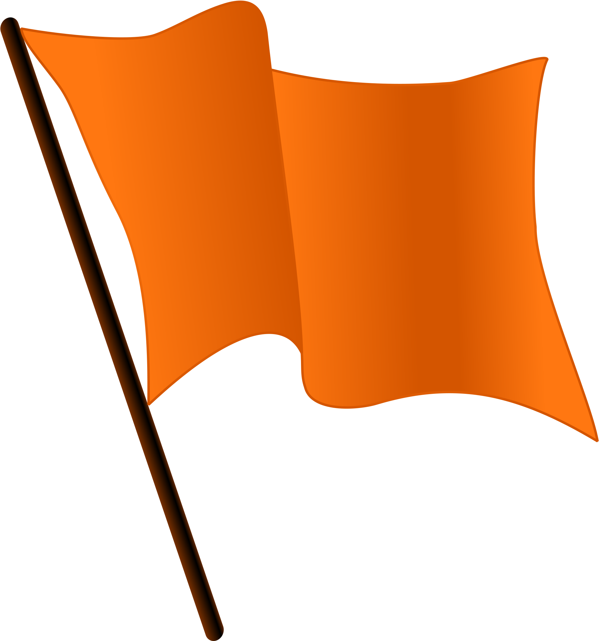 Open - Orange Flag Waving (2000x2153), Png Download
