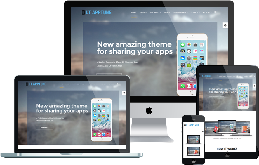 Lt Apptune Joomla Template Responsive - Responsive Web Design (1000x750), Png Download