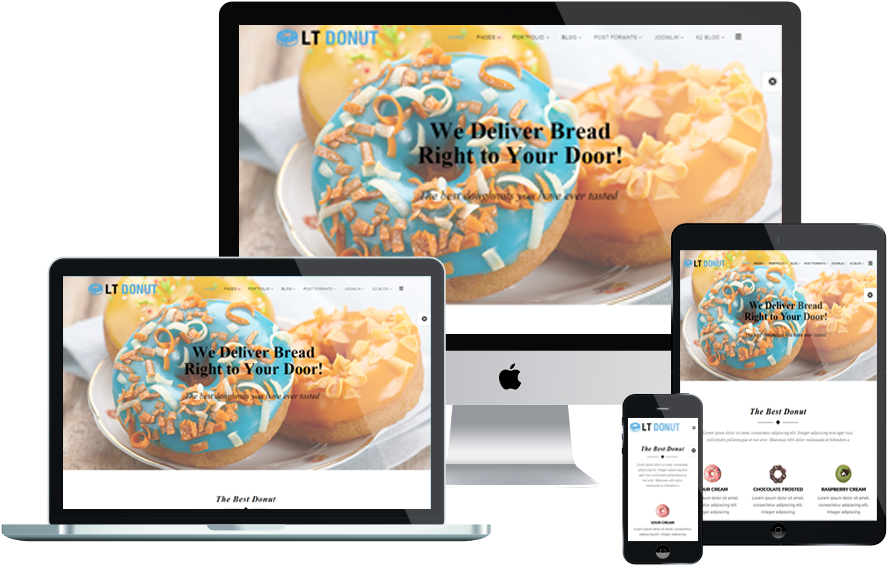 Lt Donut Joomla Template Responsive - Men Online Store Template (1000x750), Png Download