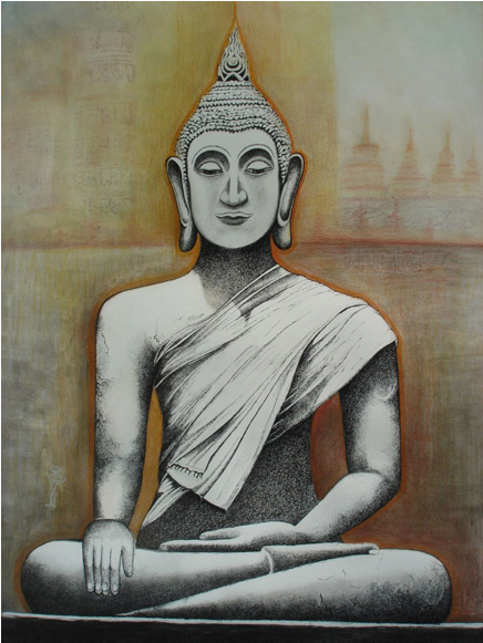 Enlightnment 40×28 In - Gautama Buddha (800x580), Png Download