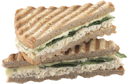 Of Chicken Mayonnaise And Creamy White Cheddar Cheese - Rye Bread (439x440), Png Download