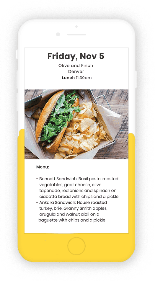 Corporate Catering Service Meal Program Example Corporate - Denver (525x952), Png Download