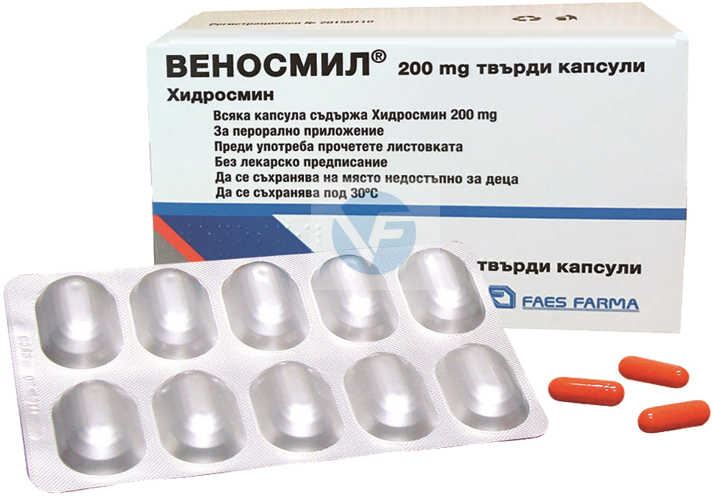 Venosmil 20 Capsules - Capsule (750x600), Png Download