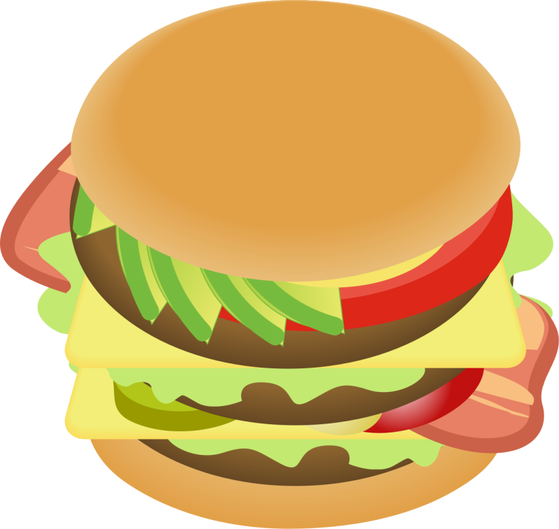 Download Cheeseburger Hamburger Veggie Burger Bacon Fast Food ハンバーガー イラスト ベクター フリー Png Image With No Background Pngkey Com