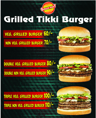 Grilled Tikki Burger - Fast Food (600x400), Png Download