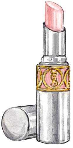 Chanel Lipstick Cosmetics Yves Saint Laurent Drawing - Yves Saint Laurent Lipstick Drawing (564x585), Png Download
