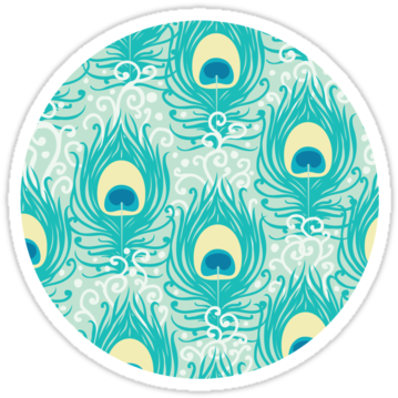 Single Peacock Feather Png Peacock Feathers Pattern - Peacock Feather Borders Hd (375x360), Png Download