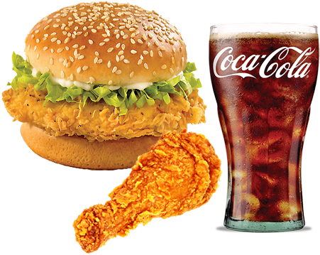Moc Rock Burger Chicken Meal - Moc American Restaurant (460x358), Png Download
