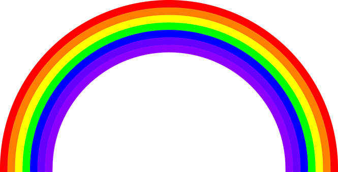 Rainbow Colors Color Rainbows Multicolored - Animated Rainbow (665x340), Png Download