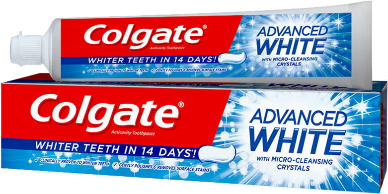 Advanced White Toothpaste Maglens Lg - Colgate Advanced White Toothpaste (840x700), Png Download