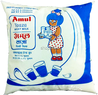 Amul Milk Toned Pouch 500 Ml - Amul Taaza Milk 500ml (500x500), Png Download