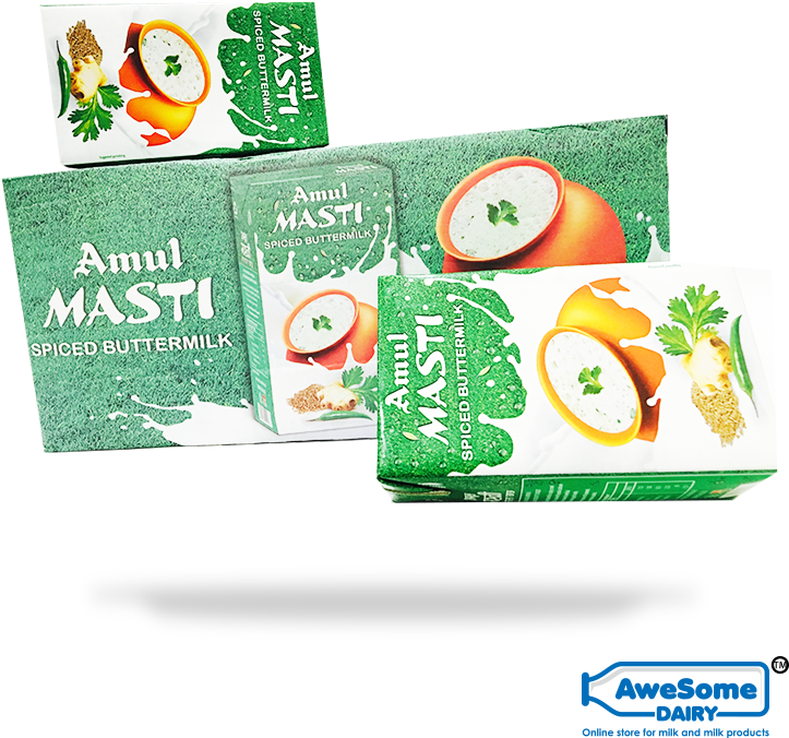 Buy Bulk Amul Masti Spiced Butter Milk Online 12 Packets - Amul Masti Spiced Buttermilk (800x800), Png Download