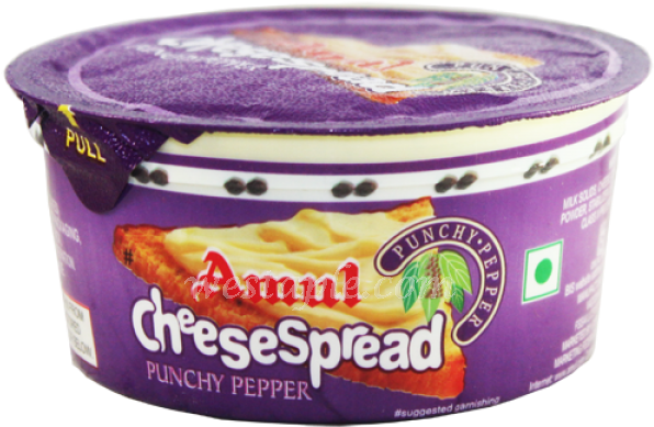 Amul Cheese Spread Pepper 200gm (600x600), Png Download