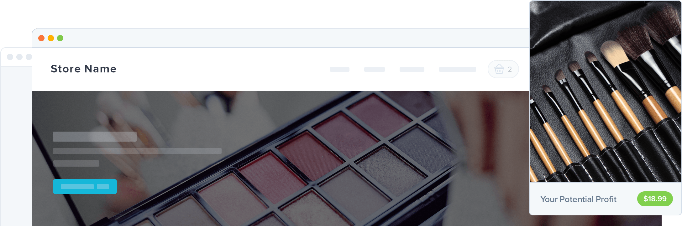 Dropshipping Cosmetics - Cosmetics (2280x740), Png Download