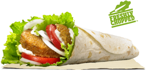 Veggie Wrap - Blt Wrap Burger King (500x540), Png Download