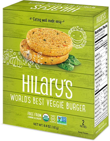 Find Hilary's In Stores Near You - Hilarys Organic Spicy Thai Veggie Burger (466x597), Png Download