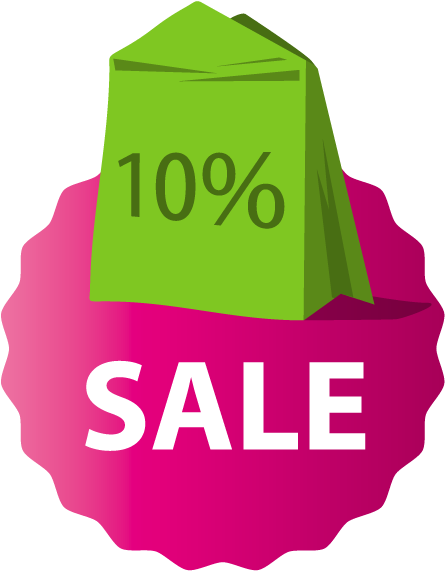 Sale 10 Percent Bag Tag - Flyer Of Flap Disc (470x580), Png Download