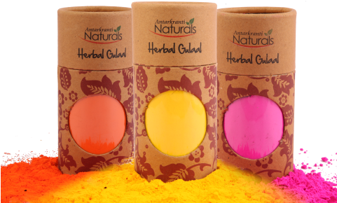 Antarkranti Herbal Gulal [herbal Holi Hamper] - Circle (480x320), Png Download