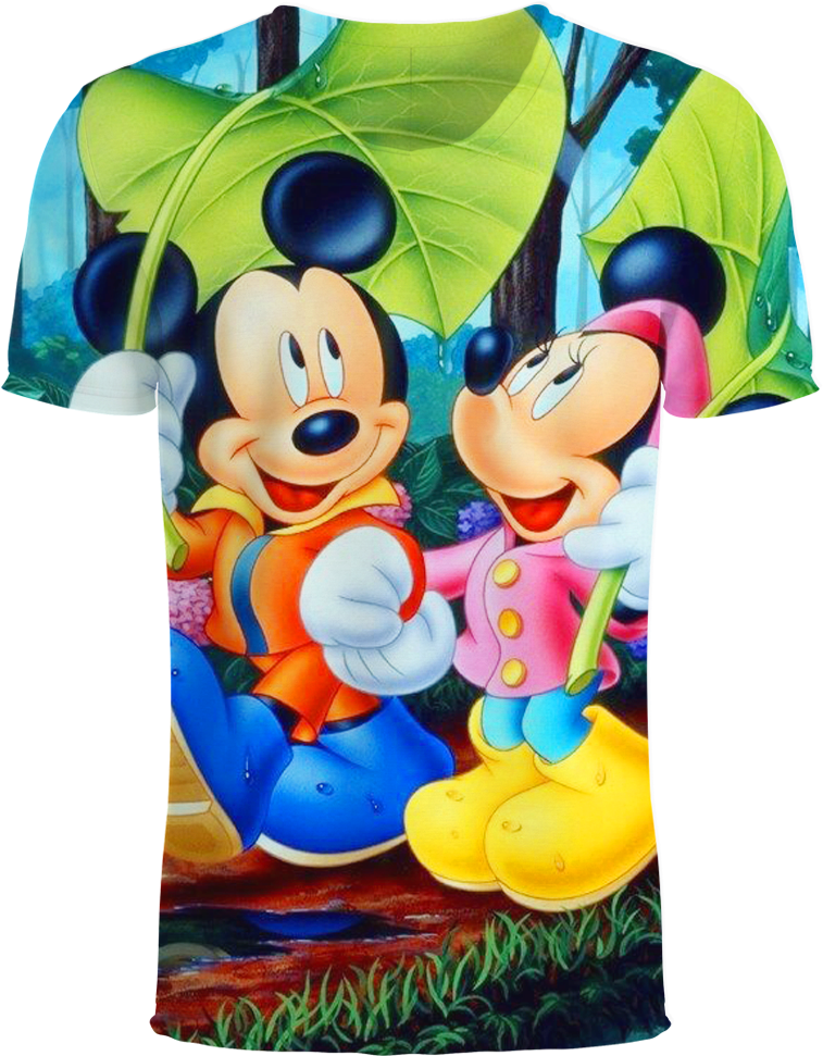 Anime Mickey Minnie Mouse 3d T-shirt - Disney Wallpapers For Mobile (1045x1044), Png Download