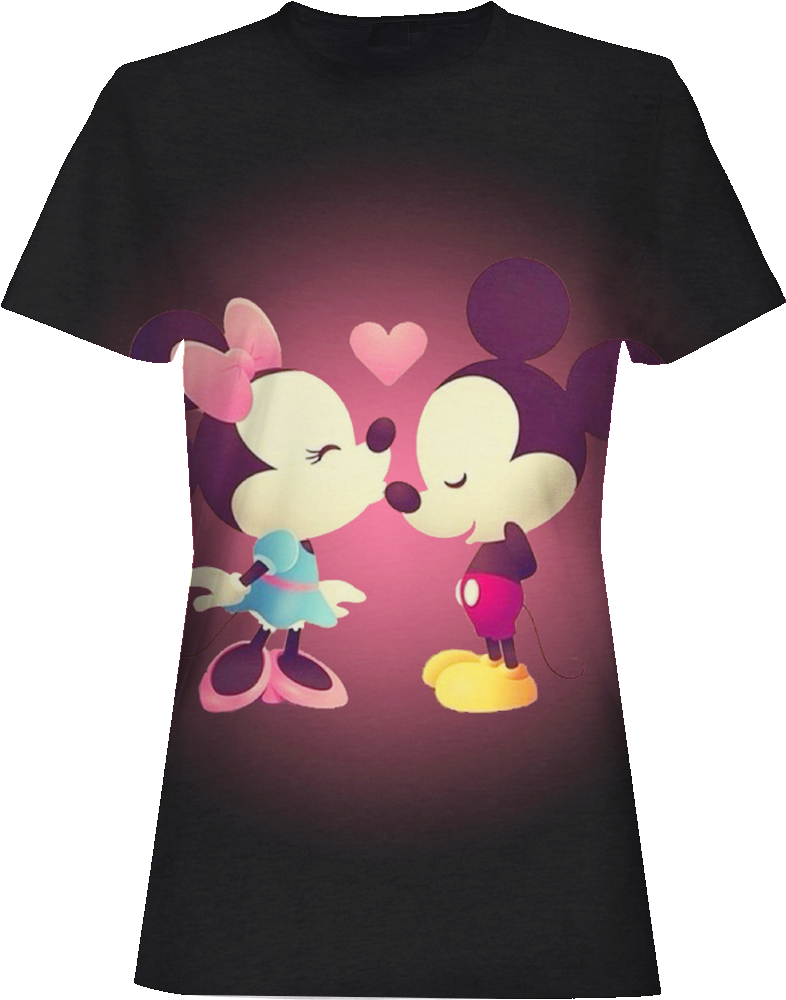 Anime Mickey Mouse 3d T-shirt - Iphone Wallpaper Minnie And Mickey Mouse (1045x1044), Png Download