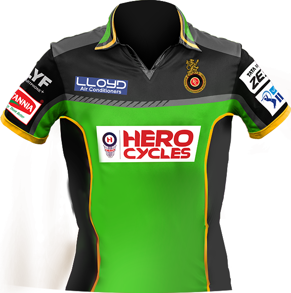 Tshirtgreen - Rcb Green Jersey Buy Online (589x593), Png Download