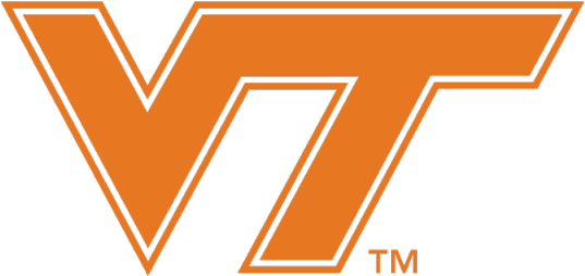 Athletics Vt Logo Orange On Maroon Background - Virginia Tech (800x800), Png Download