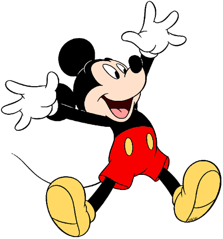 Cheering Horrified Mickey Mickey Mouse - Disney Mickey Mouse Spinning Water Filled Teether, (445x477), Png Download
