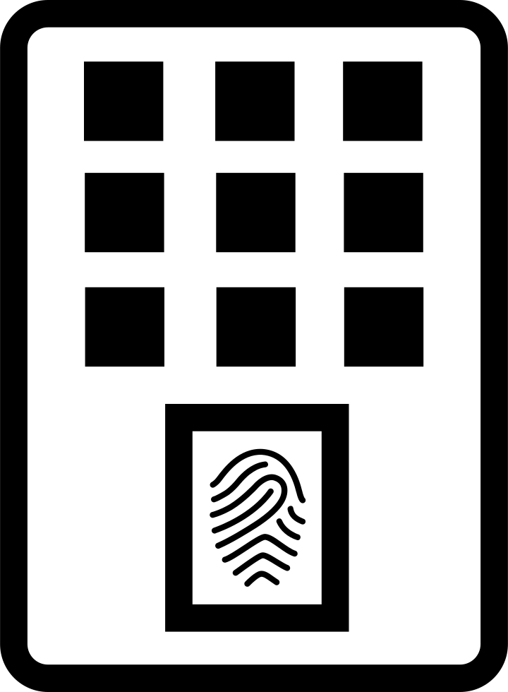 Fingerprint Scanner Device - Icon (720x980), Png Download