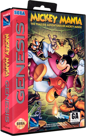 Mickey Mania - Sega Genesis Mickey Mania Timeless Adventures Of Mickey (369x580), Png Download