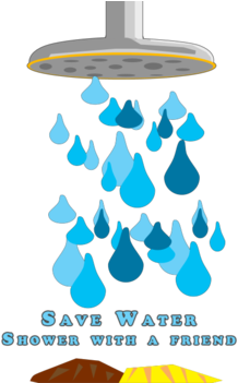 Save Water - Illustration (674x518), Png Download