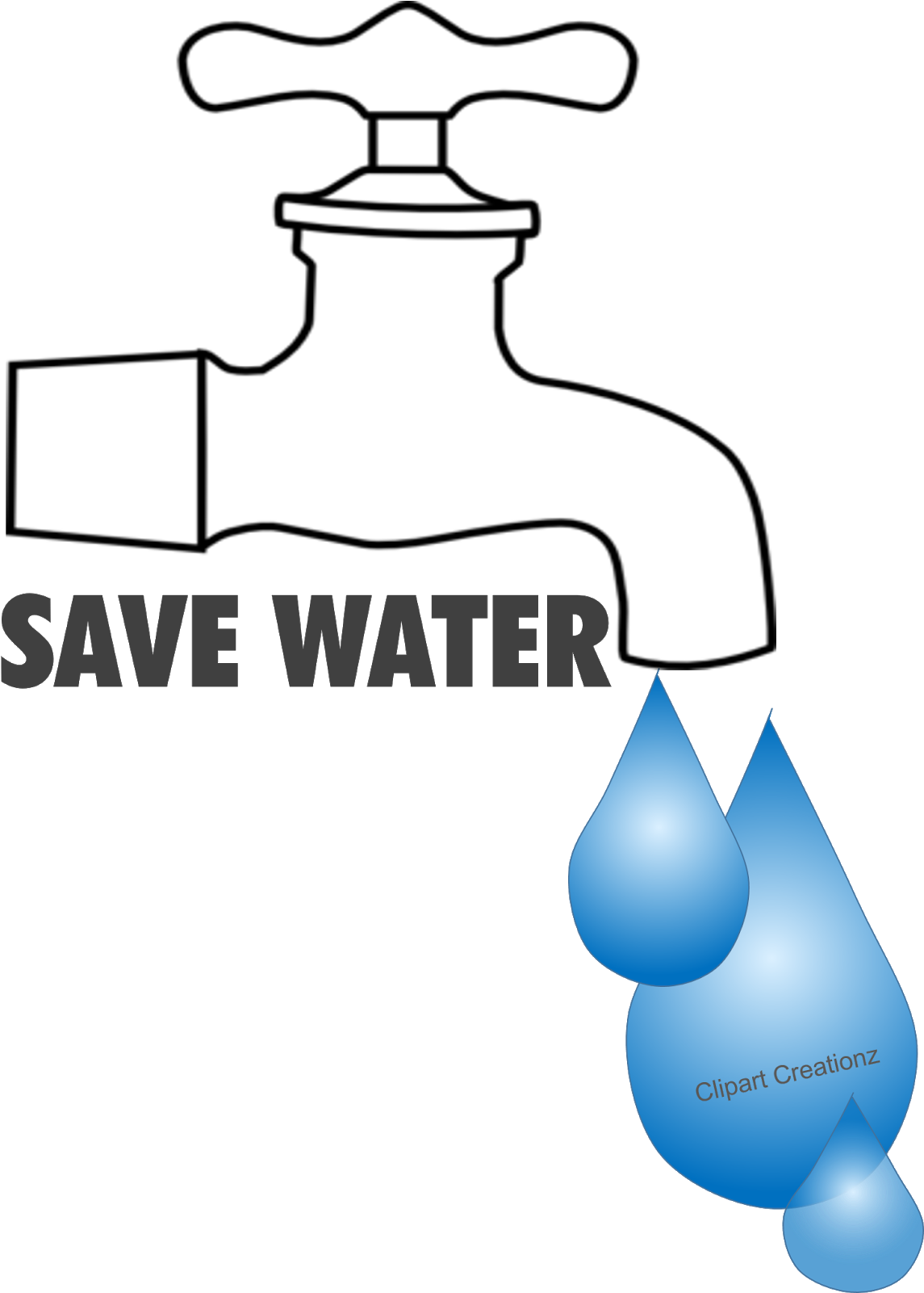 Save Water Poster Free - Save Water Clip Art (1242x1600), Png Download