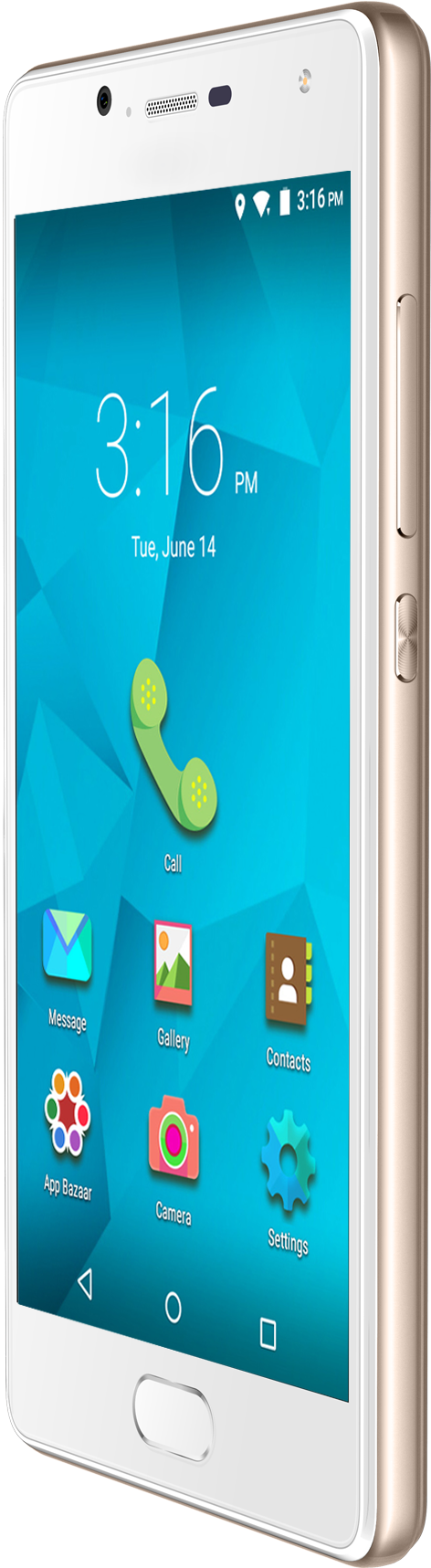 Micromax Announces The Unite 4 Plus With Fingerprint - Smartphone (2212x2166), Png Download