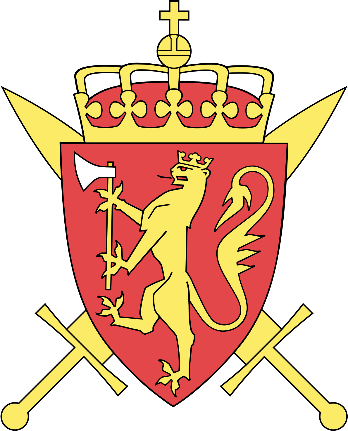 Norwegian Armed Forces Coat Of Arms (1200x1488), Png Download
