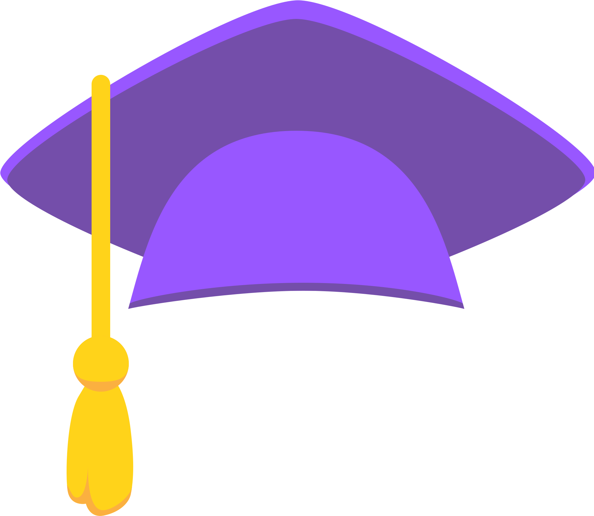 Graduation Hat - Purple Graduation Cap Png (2048x2048), Png Download