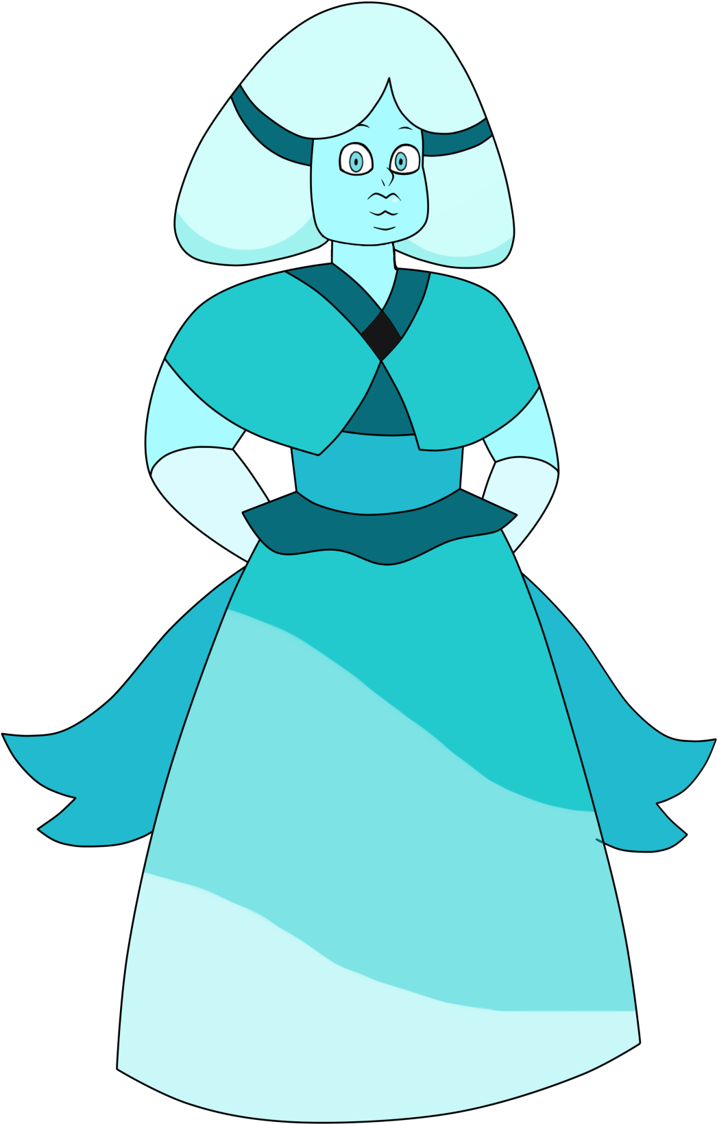Image Royalty Free Aqua Aura The Family Wiki Fandom - Steven Universe Aqua Aura Quartz (1067x1661), Png Download